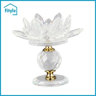 Glass Lotus Flower Tea Light Candle Holder Candle Stand for Home Table Centerpiece Dining Room Party