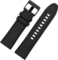 For DIESEL For Dz4500 For Dz4506 For DZ7420 For DZ4318 Canvas Silicone Watch Strap Men's 24 26 28mm Accessories Nylon Watchband (Color : Black black clasp, Size : 28mm)