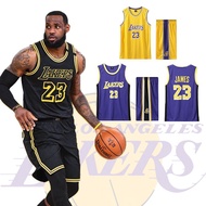 Lakers #23 James Basketball Jersey Set Men Women Breathable Quick-Dry Vest & Shorts 2Pcs Sports Trai
