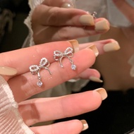 YY.Fashion Gentle Korean Diamond Bowknot Earrings E064