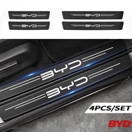 BYD Car Door Trunk Protect Sticker Carbon Fiber Leather For Dolphin EV Tang E6 S1 E3 T3 E2 S7 Qin Ca