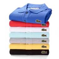 Summer Crocodile Men's Short-Sleeved T-Shirt Fashion Lapel POLO Shirt Loose Plus Size Men's Women's Paul Shirt Solid Color