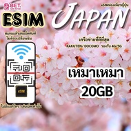 eSim ญี่ปุ่น  eSim JAPAN เน็ตเต็มสปีดอินเตอร์เน็ตUnlimited ใช้งาน 1- 30 วัน 4G/5G