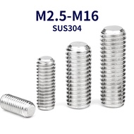 Hex Socket Set Screw / Grub Screw DIN916 | SUS 304 Stainless Steel  | Skru Allen Key Screw M2.5M6M10
