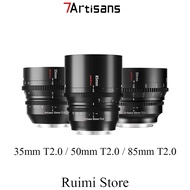 7Artisans 35mm 50mm 85mm T2.0 Full Frame Cine Lens For Sony E Mount FX3/ Leica Sigma Lumix L Mount/ Nikon Z Mount/ Canon EOS-R