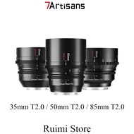 7Artisans 35mm 50mm 85mm T2.0 Full Frame Cine Lens For Sony E Mount FX3/ Leica Sigma Lumix L Mount/ 