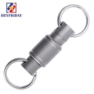 NOVAFLUX Mini Rotary Buckle, Detachable Design Double Ring Titanium Alloy Keychain, Release Rotary M