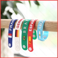 BS1 Qatar World Cup National Flag Bracelet Wristband Football Fan Souvenir Small Gift Germany France