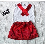 MERAH RED BABY SKIRT SET 7783