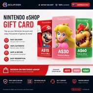Nintendo Switch eShop Card AUS Region (AUD) Kad Hadiah Digital Code Top Up
