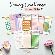 A6 saving challenge binder contents 260 gsm thick (PAPER ONLY) A6 savings paper/ loose leaf/