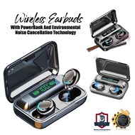 BOSTON Air F9 Pro3/F9S Wireless Earbuds With PowerBank And Environmental Noise Cancellation Technolo