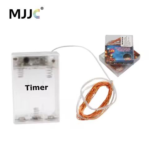 LED Battery Operated Fairy Lights 2M 20 Bulbs Christmas Mariage Party Wedding Decorations Timer Copp
