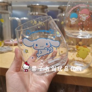 Famous Product Sanrio Series Cute Gemini Cinnamon Dog Melody Glass Mouthwash Cup Student Water Cup