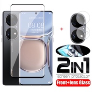 2 in 1 Screen Protector For HUAWEI p50pro P50 50Pro P 50 Pro Full Cover Tempered Glass Front Film Ba