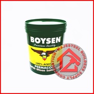☼ ◰ Original Boysen Permacoat Latex White Paint For Concrete and Stone 1LITER - Majesteel