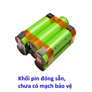 Khối pin 3S 126V 5AH xả 40A. Pin máy khoan RYOBI đầu thò 12V đóng sẵn bán kèm sạc 3s 12.6v 2a Limo