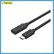 C14086BK (50cm) USB-C (M) to C (F) 延長線 (支援 4K 60Hz 影音、10Gbps資料傳輸、100W快速充電) 4894160045959
