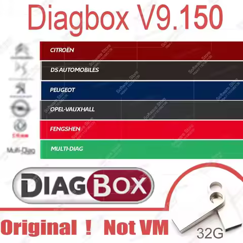 Newest 2024 Diagbox V9.150 with crack diagnostic software work with PP2000 programming tool 1995-202