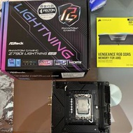 CPU(i7-14700)、底板(asrock z790 Lightning Mini-ITX)、記憶體(DDR5 32GB)