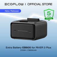 EcoFlow Extra Battery EB600 for River 3 Plus Expansion LiFePO4 (LFP) Battery with 10-Year Lifespan, 