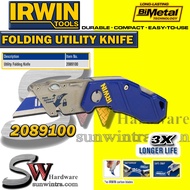 IRWIN Folding Utility Knife Cutter with Tool-free Blade Access #2089100
