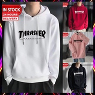 Ready Stock Thrasher Hoodie Long Sleeve Hoodie Man Hoodie Women Men Clothes Baju Hoodie Thrasher Hoo