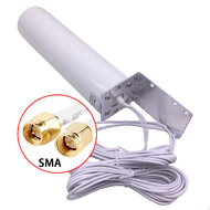 【Ready Stock&COD】เสาอากาศ WiFi 4G LTE เสาอากาศ SMA 12DBi Omni Antenna ชาย5M สายเคเบิลคู่2.4GHz สำหรั