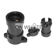 Wedged Holder E27 - Temporary Lamp Bulb Holder ES 2 Pin / 2Pin Black