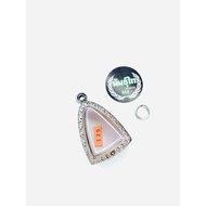 Stainless Steel Buddha Amulet Frame Can Hold A Floating Statue 2x2.8 Glass 1.3 Mm Thick Size (+-Not 