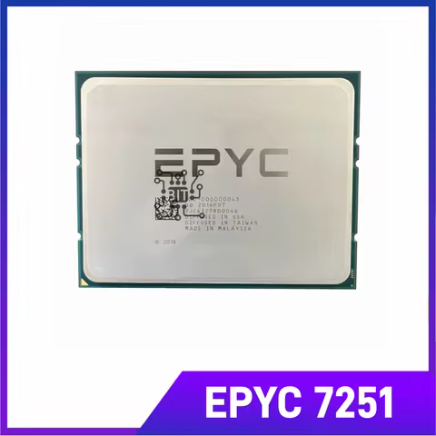 EPYC 7251 CPU 7nm 8-Cores 16-Threads 2.1GHz 32MB 120W processor Socket SP3 Server CPU EPYC7251