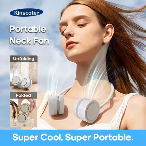 New Hanging Neck Fan Portable Cooling Fan Air Cooler USB Leafless Bladeless Neckband Mini Rechargeab