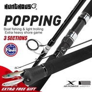 PL8D Hunthouse Popping Fising Rod 3 Sections Ocean Spinning 30T 2.5m Lure Weight 200g Carbon Fiber F