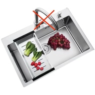 KITCHEN SINK 1 HOLE DISHWASH 60x45 HANDMADE STAINLESS