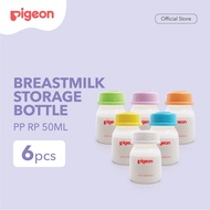 PIGEON Breastmilk Storage PP RP 50Ml Contents 6 Pcs Breast Milk Bottle/