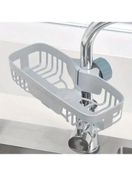 1pc Faucet Storage Rack Kitchen Sink Drainage Shelf Multi-Functional Space-Saving Easy-To-Clean,Stor