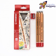 Stabilo 6pcs Trio Triangular Jumbo HB Pencil with Sharpener 362HB6P1