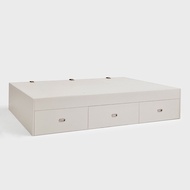 [特價]hoi! 林氏木業塌塌米雙人150x190收納床架 JJ1A-白色