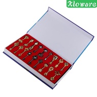 [Kloware] Set of 18pcs Fairy Tail Lucy Spirit Keys With 1 Necklace Chain for Cosplay
