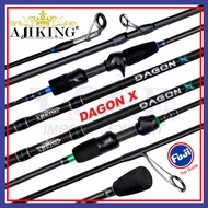 Ajiking Dagon X Joran Pancing Spinning / Casting 6'0-6'7kaki | FUJI Top Guide |Fishing Rod