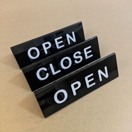 ACRYLIC SIGNAGE OPEN/CLOSE | OPEN CLOSE POINTING BOARD | OPEN GUIDE TRIANGLE / CLOSE SIGNBOARD