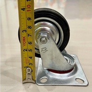 3Aimilo Black rubber wheels live swivel 3" inch live swivel wheels 3" inch flat wheels 3" swivel whe