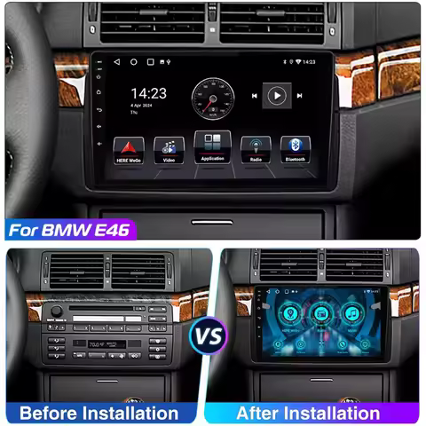 10.1inch Apple Carplay Android 14 For BMW E46 99-05 Radio GPS Navigation FM BT Radio Stereo Multimed