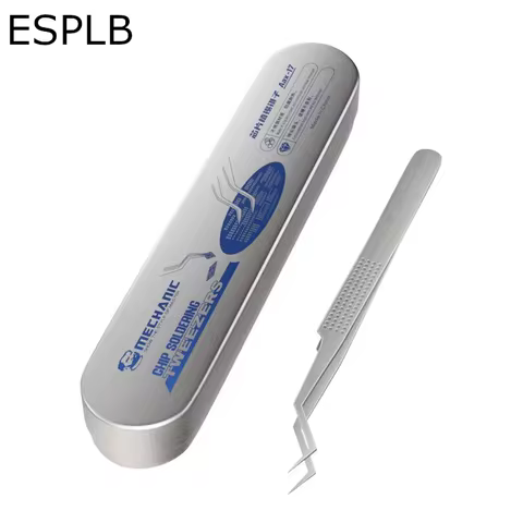 Original Mechanic Aax-17 Professional Precision Tin Positioning Tweezers Non Magnetic Non-slip Stain