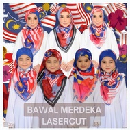 Tudung Bawal Merdeka Lasercut Cotton Bidding 45’’
