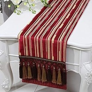 Ceremony Kung Fu Tea Table Flag Striped Cotton And Linen Table Flag Coffee Table Flag Bed Flag (Colo