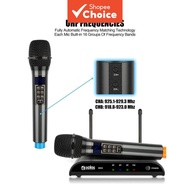 DX02 Dual Handheld Wireless Microphone with Bluetooth 5.0 for TV Karaoke Home Parties  Mikrofon Tanp