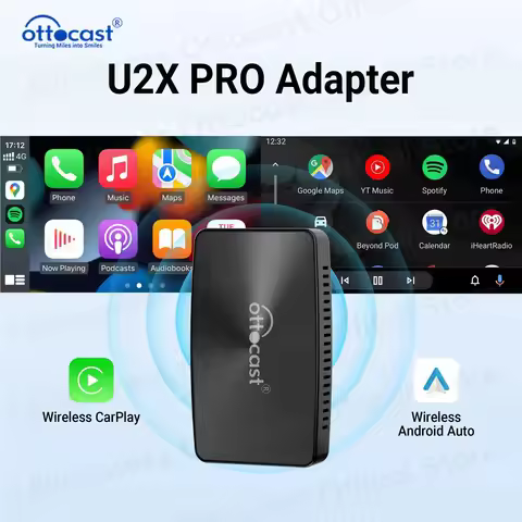 OTTOCAST U2X PRO Wired to Wireless Android Auto CarPlay 2 in 1 Adapter USB Bluetooth WiFi Car Access