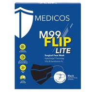 MEDICOS M99 Flip Lite Surgical Face Mask (Black) 10s