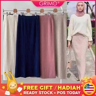 READY STOCK💖GRIMO【S-L 100cm Panjang】Pencil Skirt High Quality Skirt Long Skirt Pencil Skirt Knitted 